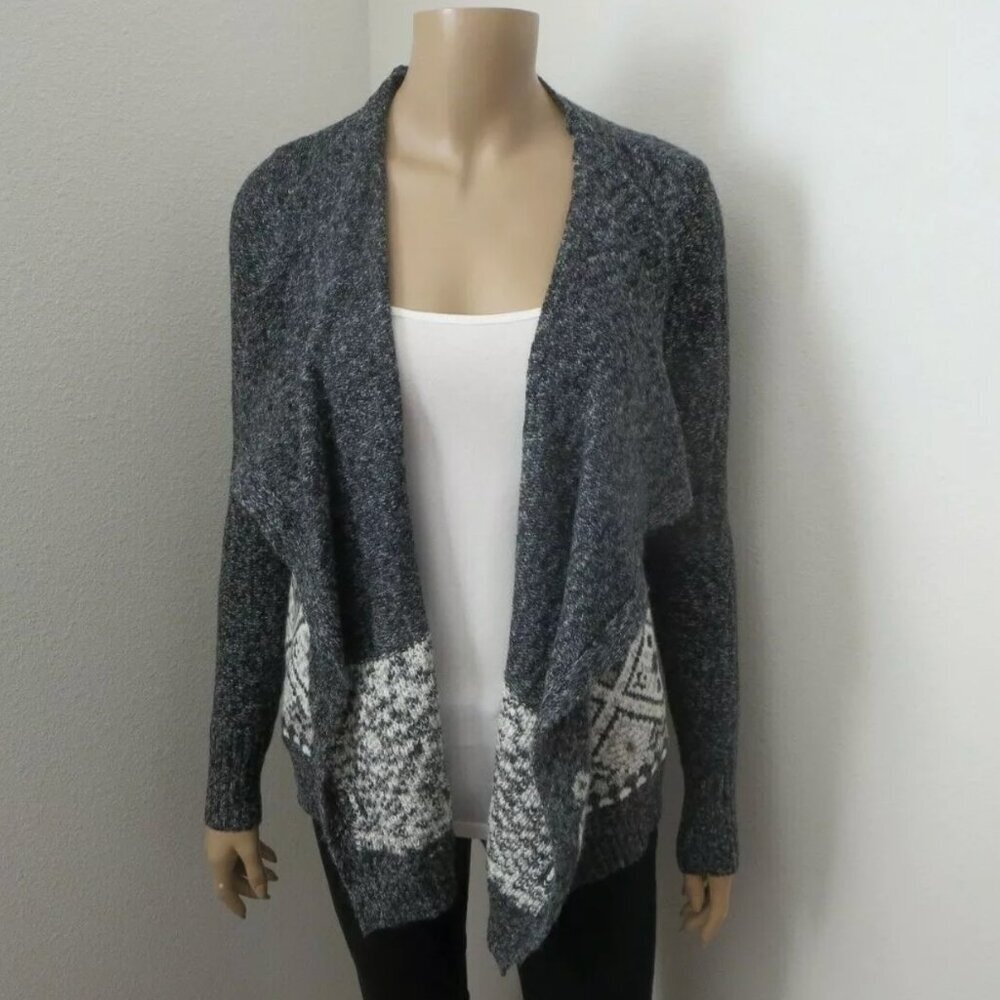 Hollister Womens Open Front Knit Sweater Cardigan Size XS Gray